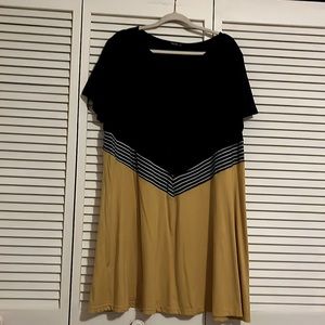 4x Navy and Gold Dress